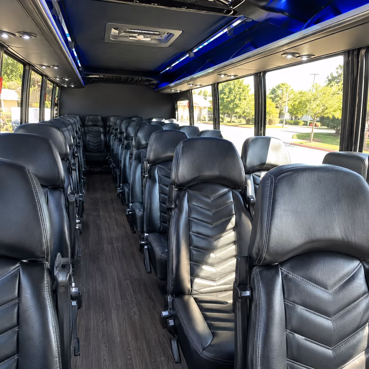 hamden 25 passenger minibus interior