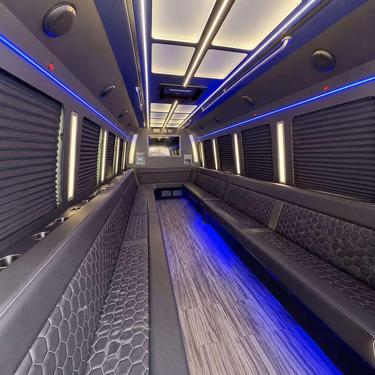 hamden 30 passenger party bus interior